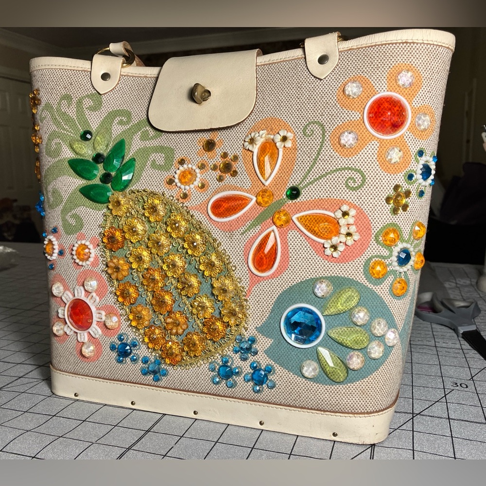 Rare Enid Collins Tropicana Bucket Purse Bag